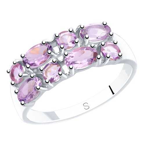 Кольцо женское SOKOLOV из серебра с аметистами 92011840 р.19.5 в Swatch