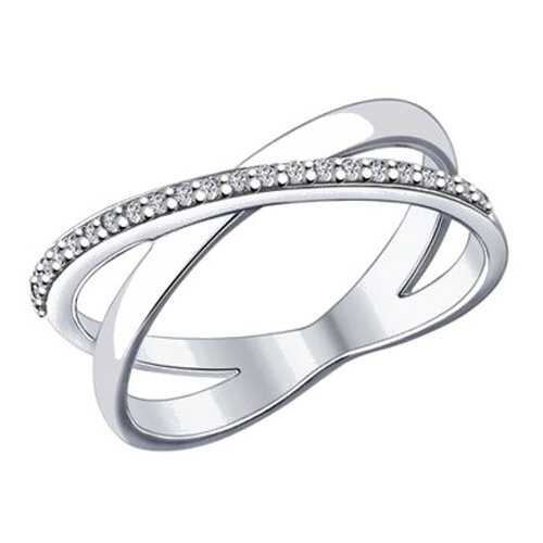 Кольцо женское SOKOLOV из серебра с фианитами 94012051 р.19.5 в Swatch
