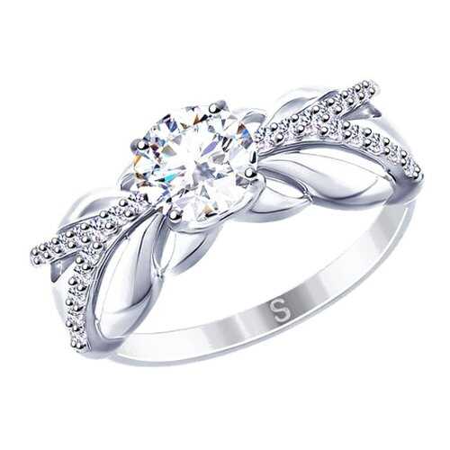 Кольцо женское SOKOLOV из серебра со Swarovski Zirconia 89010110 р.19 в Swatch