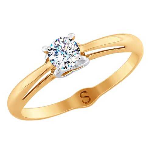 Кольцо женское SOKOLOV из золота со Swarovski Zirconia 81010369 р.18 в Swatch