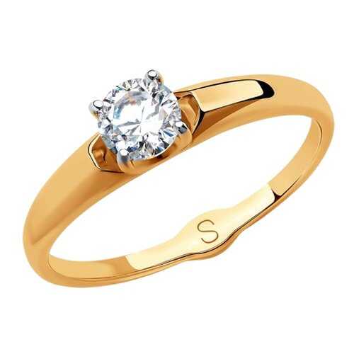 Кольцо женское SOKOLOV из золота со Swarovski Zirconia 81010429 р.16 в Swatch