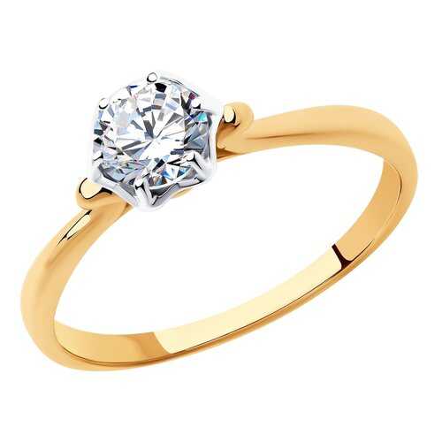 Кольцо женское SOKOLOV из золота со Swarovski Zirconia 81010454 р.19 в Swatch