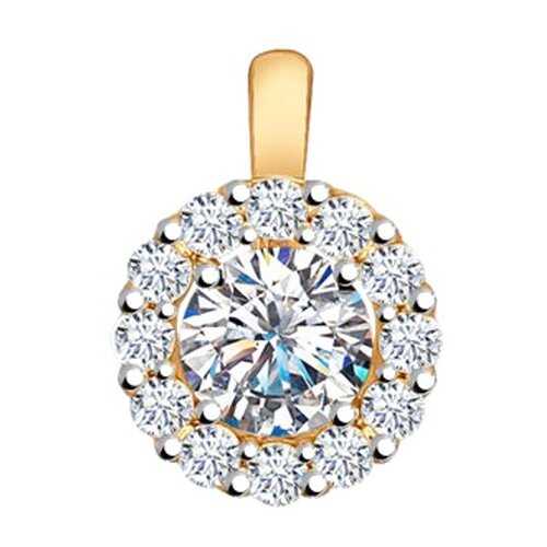 Подвеска SOKOLOV из золочёного серебра со Swarovski Zirconia 89030023 в Swatch